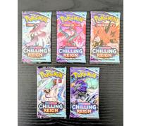 Pokemon CHILLING REIGN ARTSET Regno Glaciale 5 Bustine 2021 Non Pesate Moltres V