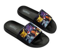 Pokemon Ciabatte da Piscina Bambino Ciabatte Slide Estive Bambino Ragazzo Mare Piscina Spiaggia 30-38 (Nero/Multi, 35-36 EU)