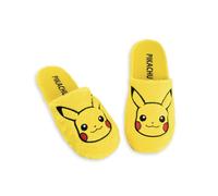 Pokémon Ciabatte Pikachu per adulti | Pantofole da interno unisex con grafica del personaggio Pikachu per adulti in giallo | Ciabatte da casa con pelliccia di Pocket Monster | Scarpe da interno