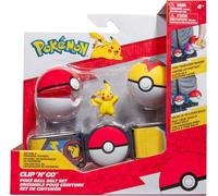 POKEMON CINTURA Clip Go Porta Sfere con PIKACHU FELICE e 2 POKEBALL PKW3162