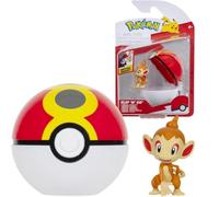 Pokémon PKW3640 Clip'n'Go Poké Ball - Panflam & Reball, Poké Ball ufficiale con statuetta da 5 cm