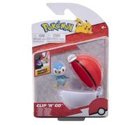 Pokémon Clip N Go 2-Inch Piplup & Poké Sfera Accessorio Offical di Licenza