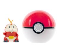 Pokémon Clip 'N' Go Fuecoco PKW3628 include personaggio da battaglia da 5,1 cm e accessorio Poké Ball, multicolore