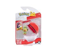 Pokémon Clip 'N' Go Grookey and Poké Ball - Include personaggio da battaglia da 5,1 cm e accessorio Poké Ball