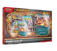 Pokémon collezione speciale Charizard-ex - Inglese | 1 Glurak Ex + 2 Charmeleon Holos + 5 booster + carta oscillante XXL + protezione spedizione Heartforcards®