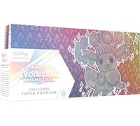 Pokémon GCC: collezione super premium Scarlatto e Violetto - Evoluzioni Prismatiche - una carta promozionale olografica a figura intera, un morbido portamazzo ispirato a Eevee e 15 buste di espansione