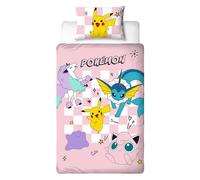 Pokemon Completo Lenzuolo Singolo Trapunta Copripiumino 2-in-1 Pikachu