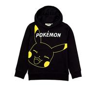 Pokémon con Cappuccio Boys Bambini Gioco Gifts Pikachu Black Jumper Pullover 4-5 Anni