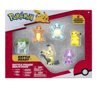 Pokémon - Confezione da 6 Personaggi della Battaglia: Pikachu, Squirtle, Charman