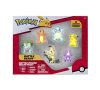 Pokemon- Confezione da 6 Personaggi della Battaglia: Pikachu, Squirtle, Charmander, Bulbasaur, Mimikyu & Toxel-Dettagli Autentici, Multicolore, PKW2684
