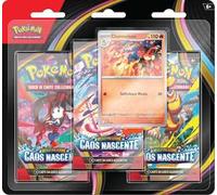 Pokémon: confezione da tre buste dell’espansione Megaevoluzione - Caos Nascente del GCC Pokémon (una carta promozionale olografica e tre buste di espansione), Edizione in Italiano