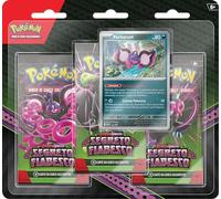 Pokémon Confezione da tre buste di espansione con Pecharunt dell’espansione Scarlatto e Violetto - Segreto Fiabesco del GCC (tre buste e una carta promozionale olografica), edizione in italiano
