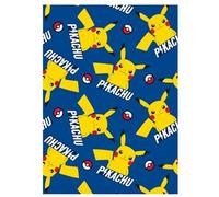 Pokemon Coperta Pikachu 100 x 140 cm Corallina | Coral Fleece 190 gsm | Morbido e Caldo | Licenza Ufficiale | 100% Poliestere | per bambini e fan
