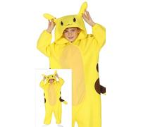 VESTITO SIMILE PIKACHU CARNEVALE BAMBINO ELECRTIC CHINCHILA TUTONE GIALLO UNISEX