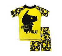 Pokémon Costume da Bagno | Costume Due Pezzi Bambino | Costume Mare Bambino Pikachu | Rashguard Ragazzo | 12-13 Anni