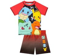 Pokémon Costume Piscina Bambino, Costume da Bagno Bulbasaur, Charmander E Pikachu, Costumi Mare Bambino 2 Pezzi, Rosso 9-10 Anni