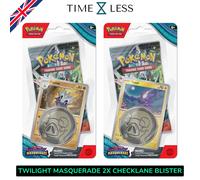Pokemon Crepuscolo Mascherato TWILIGHT MASQUERADE 2 BLISTER CHECKLANE Cosmo Holo