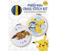 Pokemon Cross Stitch Kit: Includes Patterns and Materials to Stitch Pikachu & Piplup, & Evee, and Charts for 16 Other Pok?mon Projects