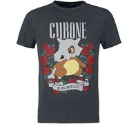 Pokemon Cubone - Ready for Battle Uomo T-Shirt Nero S 100% Cotone Regular