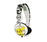 Pokemon, Cuffie stereo a cupola Pikachu per bambini, Bianco / Nero