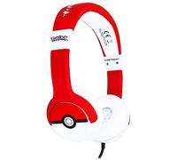 POKEMON - Cuffie Stereo A Filo Per Bambini Da 3,5 Mm Design A Palla Di Pok, Rosso
