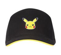 Pokémon Pikachu Badge Unisex Cappello Nero 100% Cotone