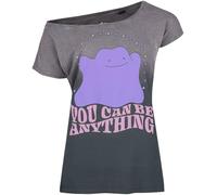 Pokémon Ditto - You Can Be Anything Donna T-Shirt Rosa Pallido M 100% Cotone Largo