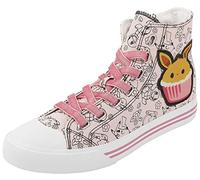 Pokémon Eevee - Cupcake Donna Sneakers Alte Rosa/Bianco EU37 Tessuto