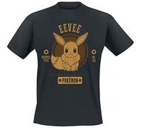 Pokémon Eevee Unisex T-Shirt Nero M 100% Cotone Regular