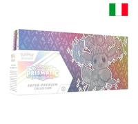 Pokémon GCC: collezione super premium Scarlatto e Violetto - Evoluzioni Prismatiche - una carta promozionale olografica a figura intera, un morbido portamazzo ispirato a Eevee e 15 buste di espansione