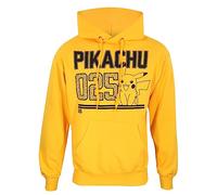 Pokemon Felpa con Cappuccio Unisex Picachu Line Art Giallo
