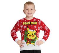 Pokémon Felpa Ragazzo, Maglia Accogliente Maglione Bambino - Regali Bambini (Rosso, 7-8 Anni)