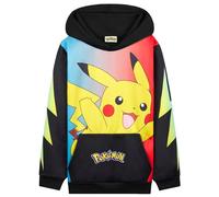 Pokémon Felpe con Cappuccio per Bambini Ragazzi Adolescenti Pikachu Felpa Comoda con Tasca a Canguro Regalo Bambino (7-8 Anni, Nero/Multicolore Pikachu)