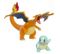 Pokemon Fire and Water Battle Pack - Includes 45 Inch Flame Action charizard and 2 Squirtle Action Figures