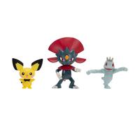 Pokémon First Partner Battle Figure Set Figure 3-Pack Pichu, Machop, & Weavile