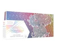 Pokémon GCC: collezione super premium Scarlatto e Violetto - Evoluzioni Prismatiche - una carta promozionale olografica a figura intera, un morbido portamazzo ispirato a Eevee e 15 buste di espansione