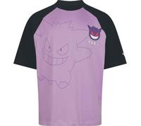 Pokémon Gengar - Oversize Uomo Maglietta Oversize Lilla M 100% Cotone Taglia Extra