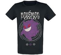 Pokemon Gengar Rock Uomo T-Shirt Nero XL 100% Cotone Regular