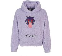 Pokémon Gengar - Teddy Donna Felpa con Cappuccio Lilla L 100% Poliestere Regular