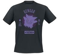 Pokémon Gengar Unisex T-Shirt Nero S 100% Cotone Regular