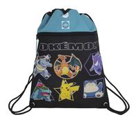 Marchi CyP - Zaino Pokémon, Sacco, Borsa con lacci, Geo, Nero, Prodotto ufficiale