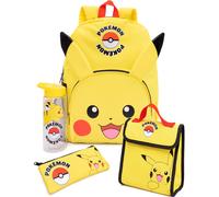 Pokémon Set zaini Pikachu Giallo 4 pezzi con bottiglia per bambini