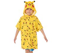 Pokémon Asciugamano Poncho Bambini | Ragazzi Ragazze Giallo Pikachu Personaggio 3D Orecchie Asciugamano da bagno | Costumi da bagno Beach Cover Up