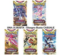 Pokemon- Giocattolo, GA61214, eta' 0-14 anni, LUCENTEZZA SIDERALE 1 Pacco Singolo Busta Booster Spada e Scudo 10 carte Artwork RANDOM (ITALIANO)