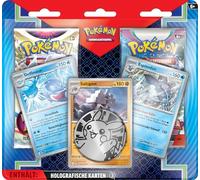Pokémon - Gioco di carte collezionabili: confezione da 2 blister (3 carte olografiche, 1 moneta e 2 boosterpack)