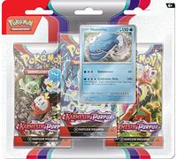 Pokémon - Gioco di carte collezionabili: confezione da 3 karmigiano e viola - Heerashai (3 buste di espansione e 1 carta promozionale olografica)