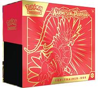 Pokémon - Gioco di carte collezionabili Top Trainer Box Crimson & Purple (Koraidon) (9 pacchetti potenziati e accessori premium), versione tedesca