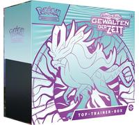 Pokémon Gioco di carte collezionabili Top Trainer Box Karmesin & Viola - Violenza del tempo: Windewoge (1 carta promozionale olografica a schermo intero con peli sventolati, 9 buste booster e
