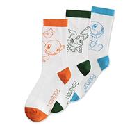 Pokémon Glumanda Bisasam Schiggy Socken Unisex Calzini multicolore EU 43-46