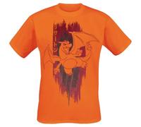 Pokémon Glurak Uomo T-Shirt Arancione M 100% Cotone Regular